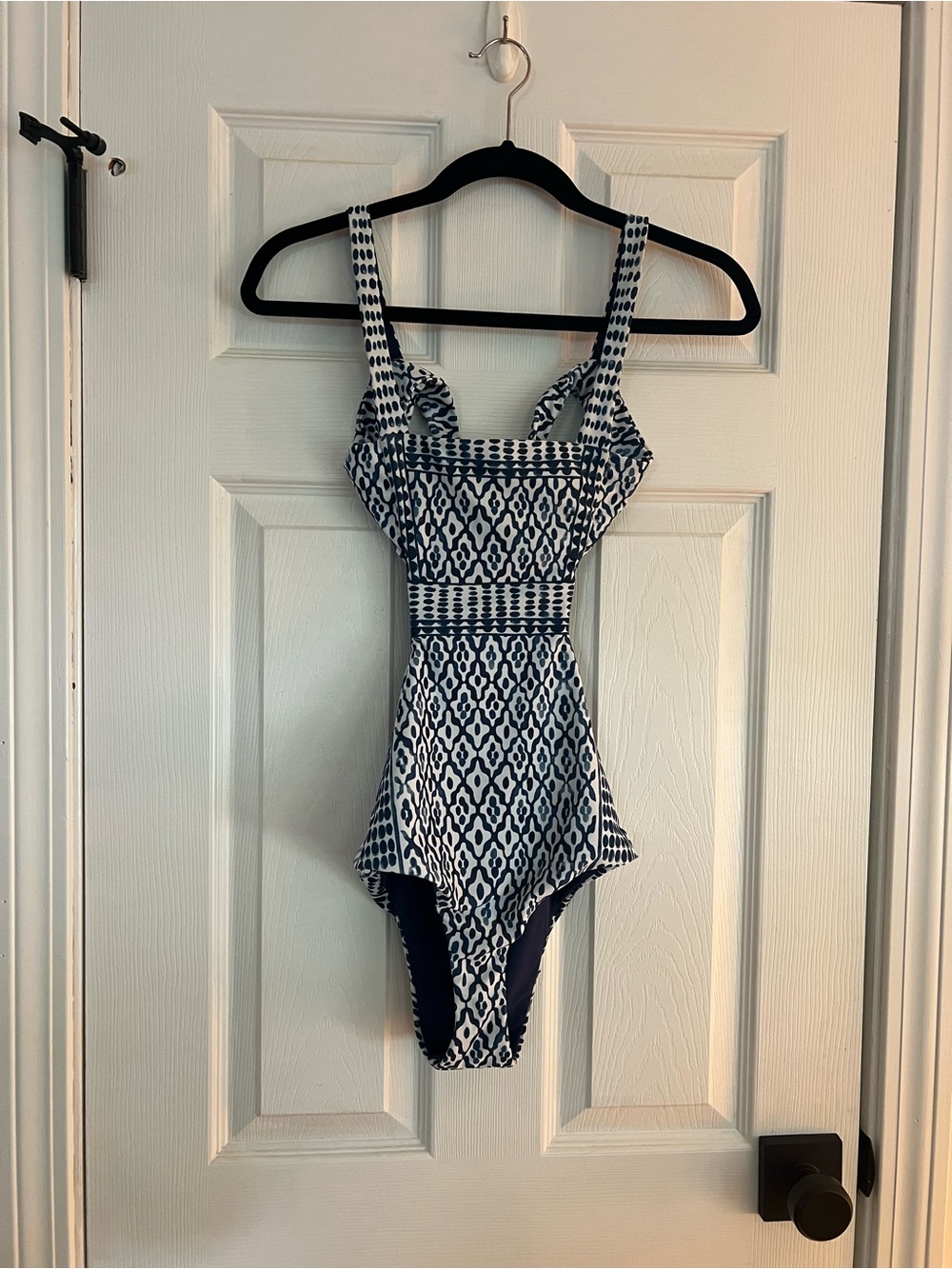 Mara Hoffman Navy & White Patterned One-Piece Swimsuit